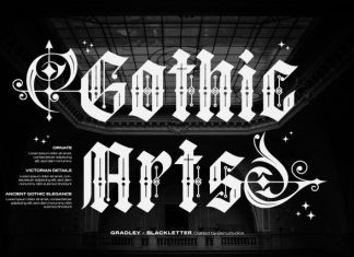 Gradley Blackletter Font preview image 3