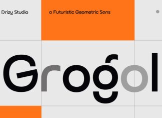 Grogol – Futuristic Geometric Sans Font preview image 1