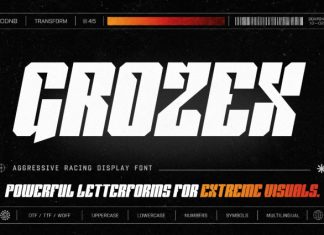 Grozex Aggressive Racing Font preview image 1