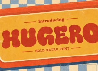 HUGERO — Bold Retro Display Font preview image 1