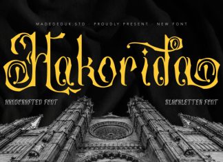 Hakorida – Blackletter Font preview image 1