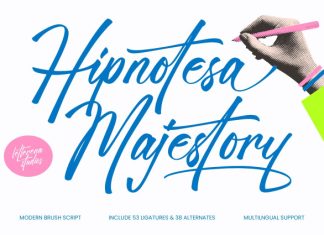 Hipnotesa Majestory – Modern Brush Script Font preview image 1