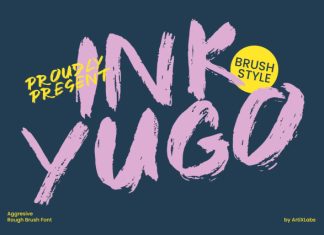 Ink Yugo – Brush Ink Raw Display Font preview image 1