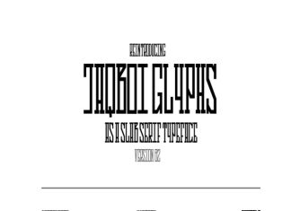 JAQBOI GLYPHS – SLAB SERIF Font preview image 1