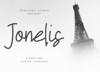 Jonelis Handwritten Typeface Font preview image 1