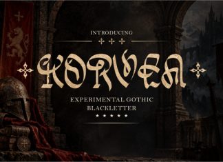 KORVEA – Experimental Gothic Font preview image 1