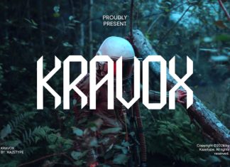 KRAVOX — Futuristic Sci-Fi Display Font preview image 1