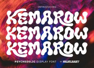 Kemarow – Psychedelic font preview image 1
