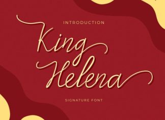King Helena Elegant Flowing Font preview image 1