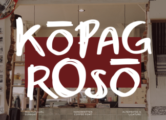 Kopag Roso – Handwriting Coffe Font preview image 1