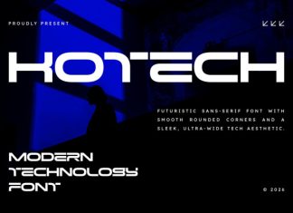 Kotech – Modern Futuristic Font preview image 1