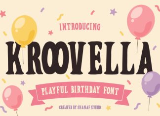 Kroovella Playful Birthday Font preview image 1