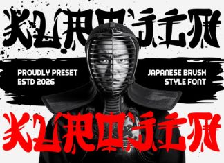 Kurojin Japanese Brush Font preview image 1