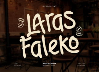 Laras Faleko – Brush Coffee Display Font preview image 1