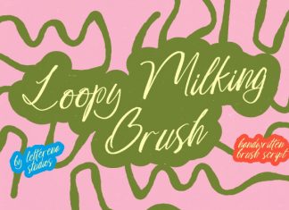 Loopy Milking Brush Font preview image 1