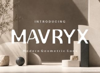 MAVRYK – Modern Geometric Display Font preview image 1