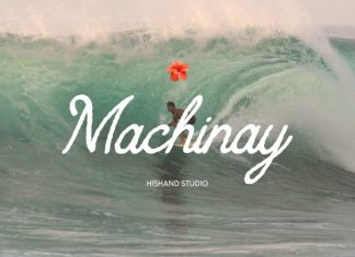Machinay Script Font preview image 1