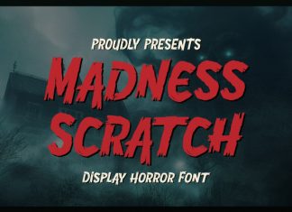 Madness Scratch Display Horror Font preview image 1