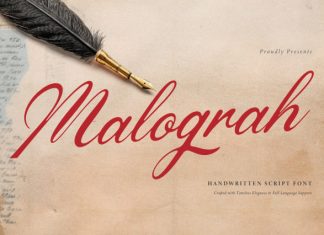 Malograh Handwritten Script Font preview image 1
