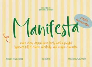 Manifesta – Playful Handwritten Font preview image 1