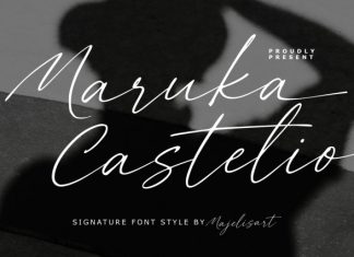 Maruka Castelio – Signature Font preview image 1