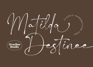 Matilda Destinee – Handwritten Font preview image 1