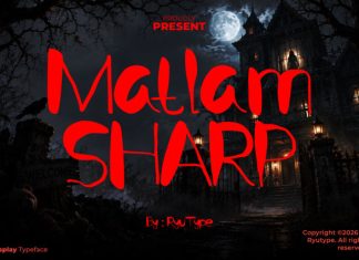Matlam Sharp Horror Film Font preview image 1