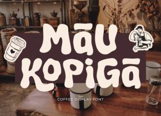 Mau Kopiga – Playful Coffee Display Font preview image 1