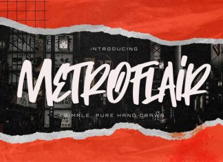 Metroflair – Simple Pure Hand Drawn Font preview image 1