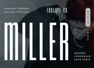 Miller – Modern Condensed Sans Serif Font preview image 1