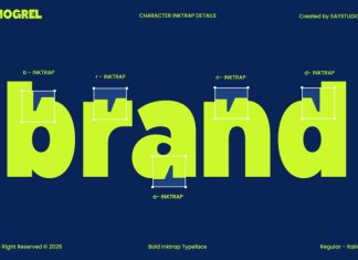 Mogrel – Heavy Bold Inktrap Sans Serif Font preview image 2