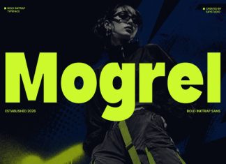 Mogrel – Heavy Bold Inktrap Sans Serif Font preview image 1