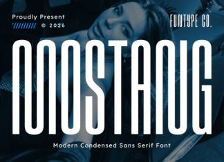 Mostang – Modern Condensed Sans Serif Font preview image 1