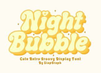 Night Bubble Font preview image 1