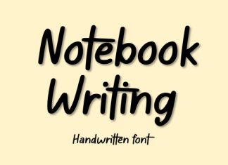 Notebook Writing Font preview image 1