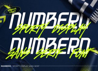 Numbero Sporty Sans Serif Font preview image 1