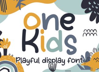 Onekids Playful Display Font preview image 1