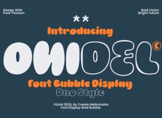 Onidel – Bold Bubble Display Font preview image 1