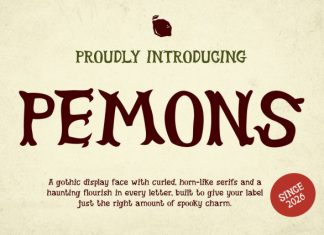 PEMONS Font preview image 1