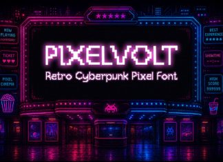 PIXELVOLT Display Typeface Font preview image 3
