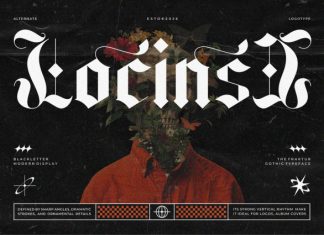 Locinse || Modern Blackletter Display Font preview image 1