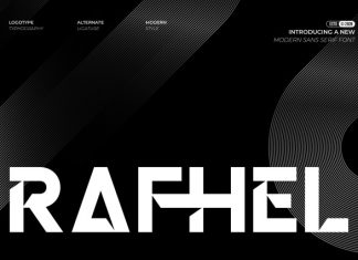 Rafhel || Modern Futuristic Sans Serif Font preview image 1