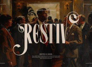 Restiv || Modern Classy Serif Font preview image 1