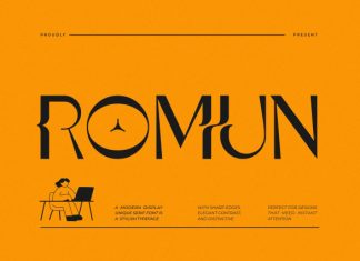 Ronum || Modern Display Sans Serif Font preview image 1