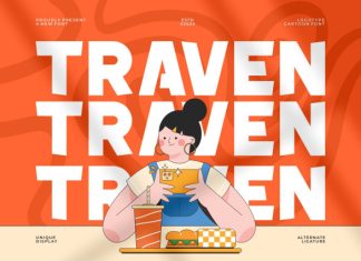 Traven || Modern Playful Display Font preview image 1
