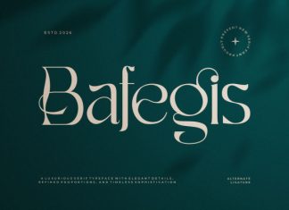 Bafegis || Elegant Serif Typeface Font preview image 1