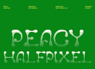 Peacy Halfpixel Font preview image 1