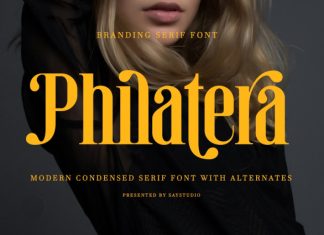 Philatera – Modern Condensed Serif Font preview image 1