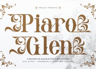 Piaro Glen Serif Blackletter Font preview image 1