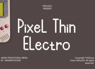 Pixel Thin Electro Font preview image 1